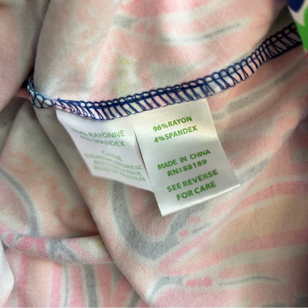 Lilly Pulitzer Emma Knit Jersey Banana Flambé Dress, Size Large - Picture 8 of 8